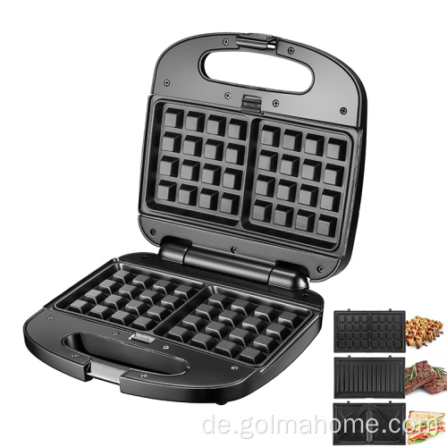 Heißer Verkauf Mini Waffel Maker Elektrische kundenspezifische Platte rutschfeste Pfannkuchen / Omelett / Waffelmacher elektrisch